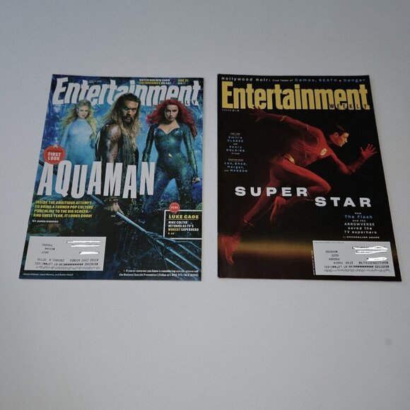 4 DC Entertainment Weekly Magazine Lot Suicide Squad Aquaman Flash Supergirl - Picture 4 of 5